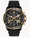 Bulova Marinestar Black Chronograph Mens Watch