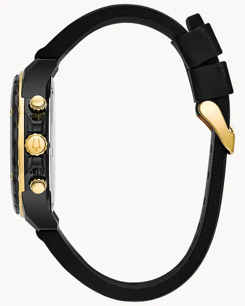 Bulova Marinestar Black Chronograph Mens Watch