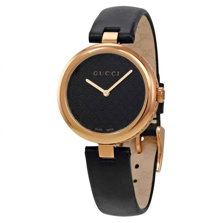 GUCCI Diamantissima 32MM Quartz SS Pink Gold Woman's Watch YA141401