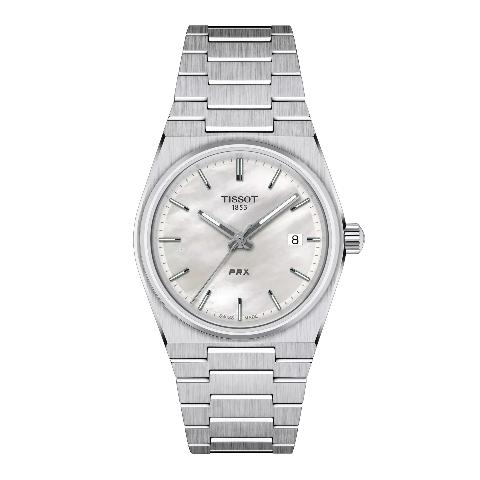 TISSOT PRX Quartz 35MM SS White MOP Dial Unisex Watch T137.210.11.111.00