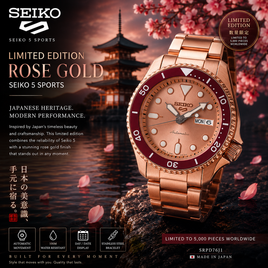 Seiko 5 Rose Gold Limited SRPK08